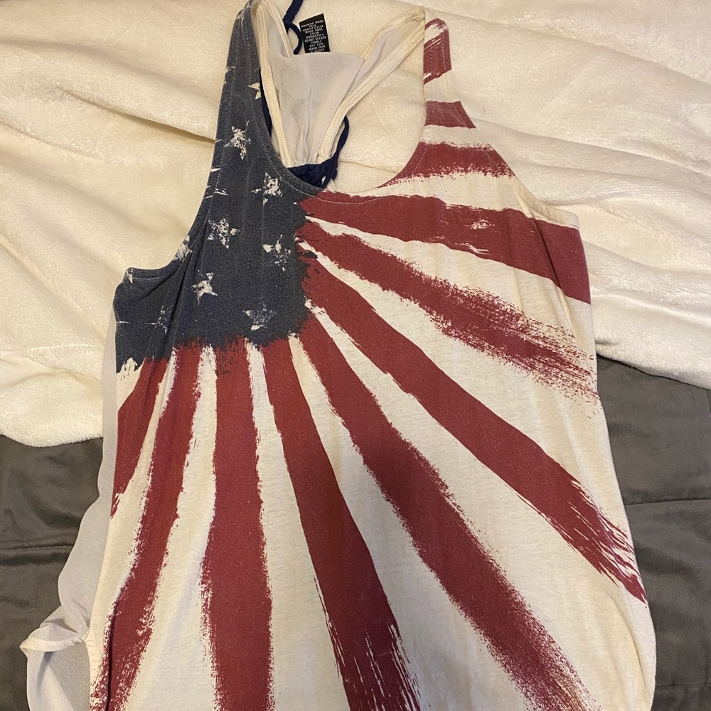 American flag tank top